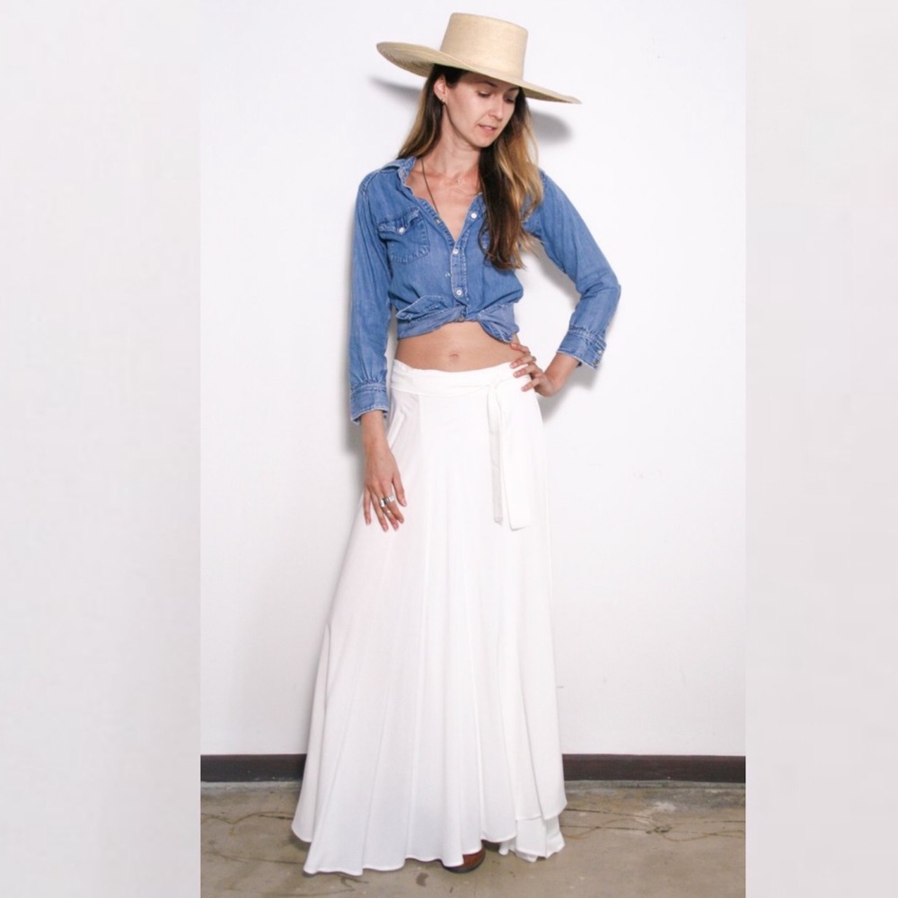 TYSA Wrap Skirt in Off White Size 2/3